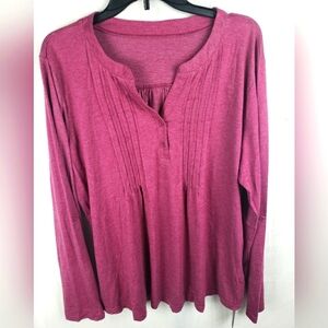 NWT Free To Live Women's Pink Long Sleeve Shirt Sz XXL